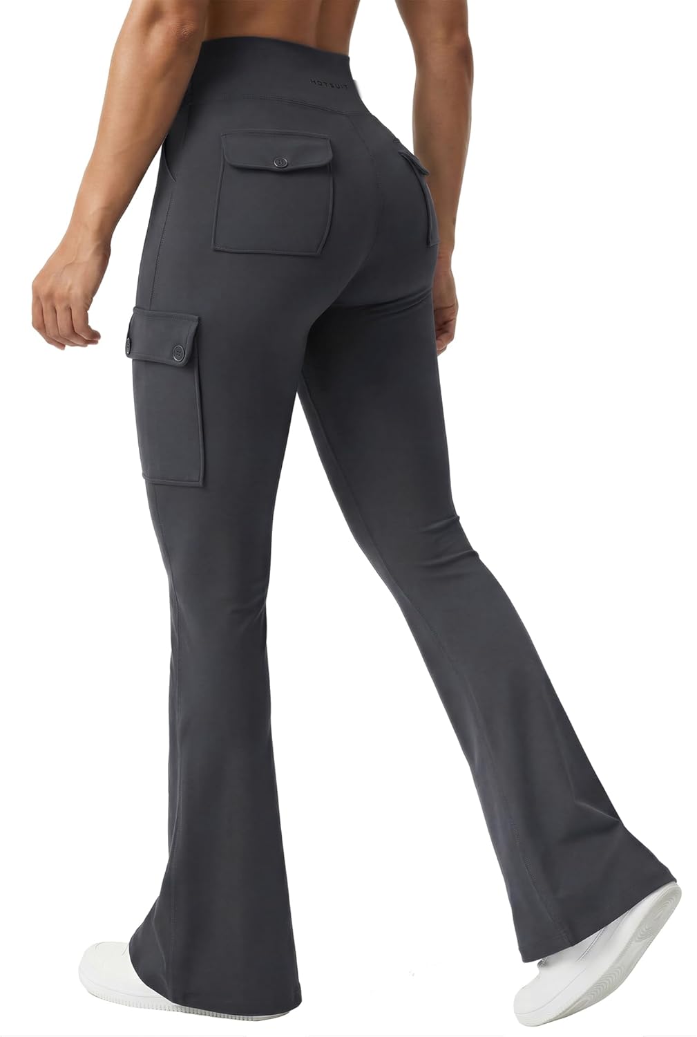 HOTSUIT Cargo-Yoga-Pants for Women 6 Pockets Stretch Work Trouser Adjustable High Waist Leggings Office Casual Travel 29'' - Image 2