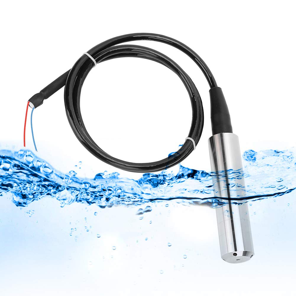 SIXRUN Transmisor de Nivel de Líquido Sensor de Nivel Preciso de Acero Inoxidable para Tanque de Agua de 0-5 M con Salida Digital (Rango de medidor de Hilo de 1 Metro.)