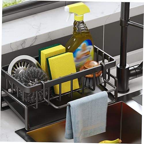 Miniatura 6 de Paños de cocina, soporte de esponja para cocina, soporte para esponja de drenaje de cocina, estante de tela para lavar platos, soporte de drenaje de