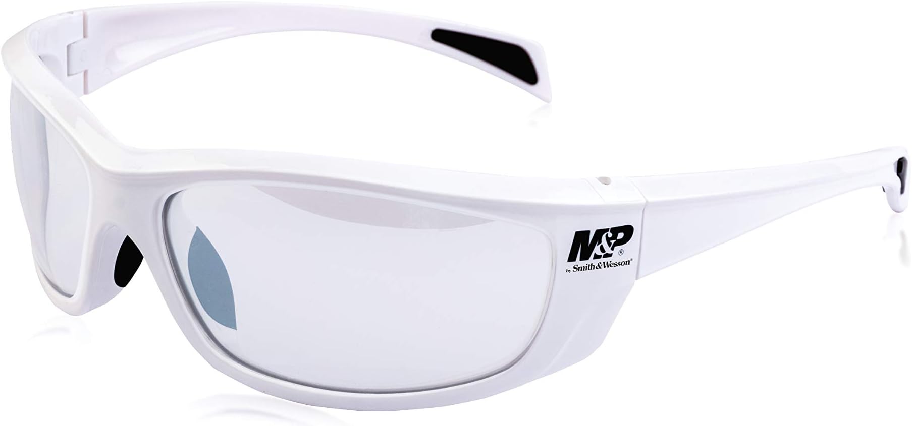 Smith & Wesson M&P Whitehawk Full Frame Shooting Glasses with No-Slip Rubber, Impact Resistance and Anti-Fog Lenses for Shooting, Working and Everyday Use