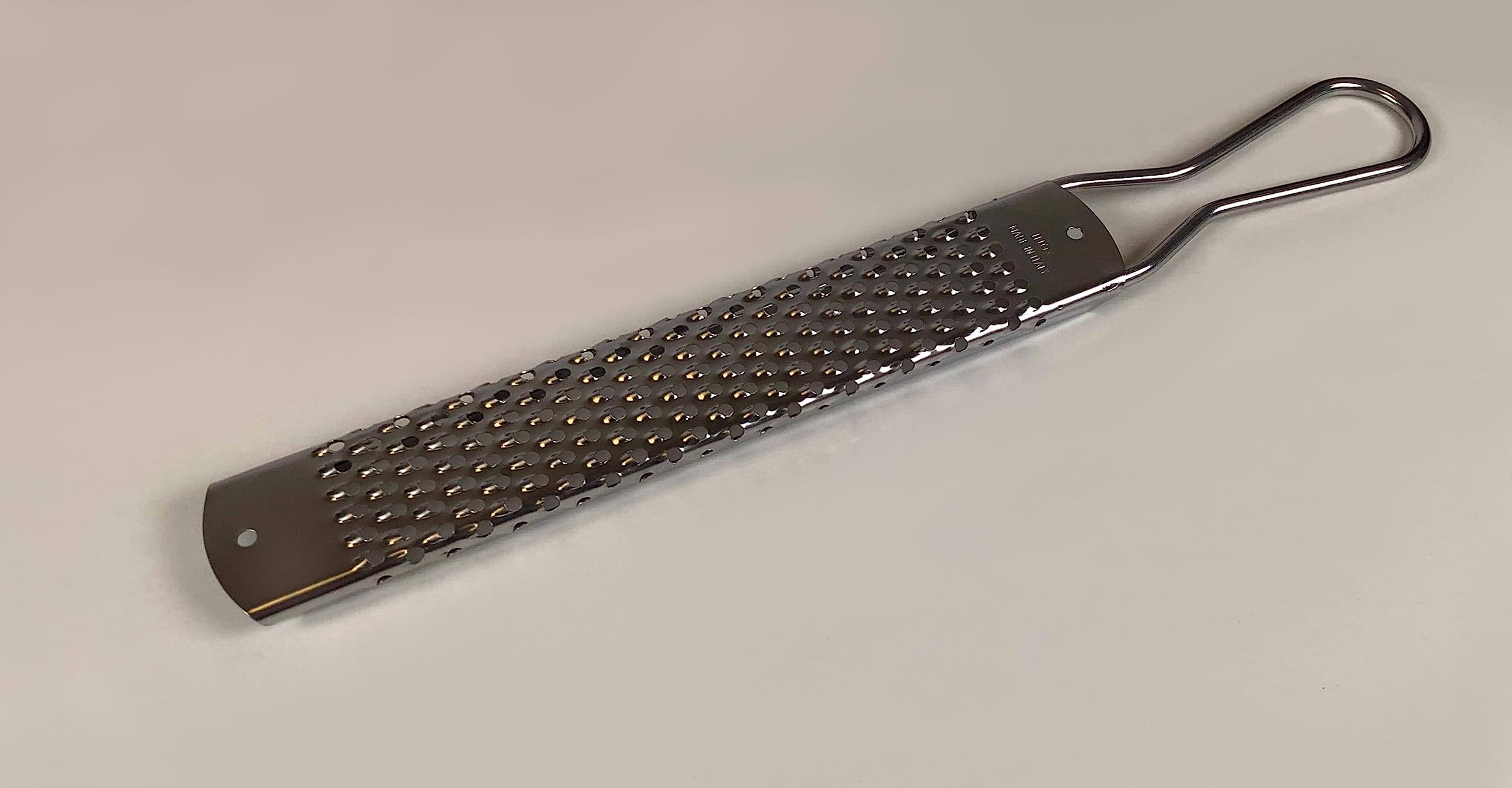 Tredoni 22cm Stainless Steel Long Grater - Parmesan Cheese Grater, Chocolate/Citrus Peel Grater, Holes diameter 3.3mm - Image 3