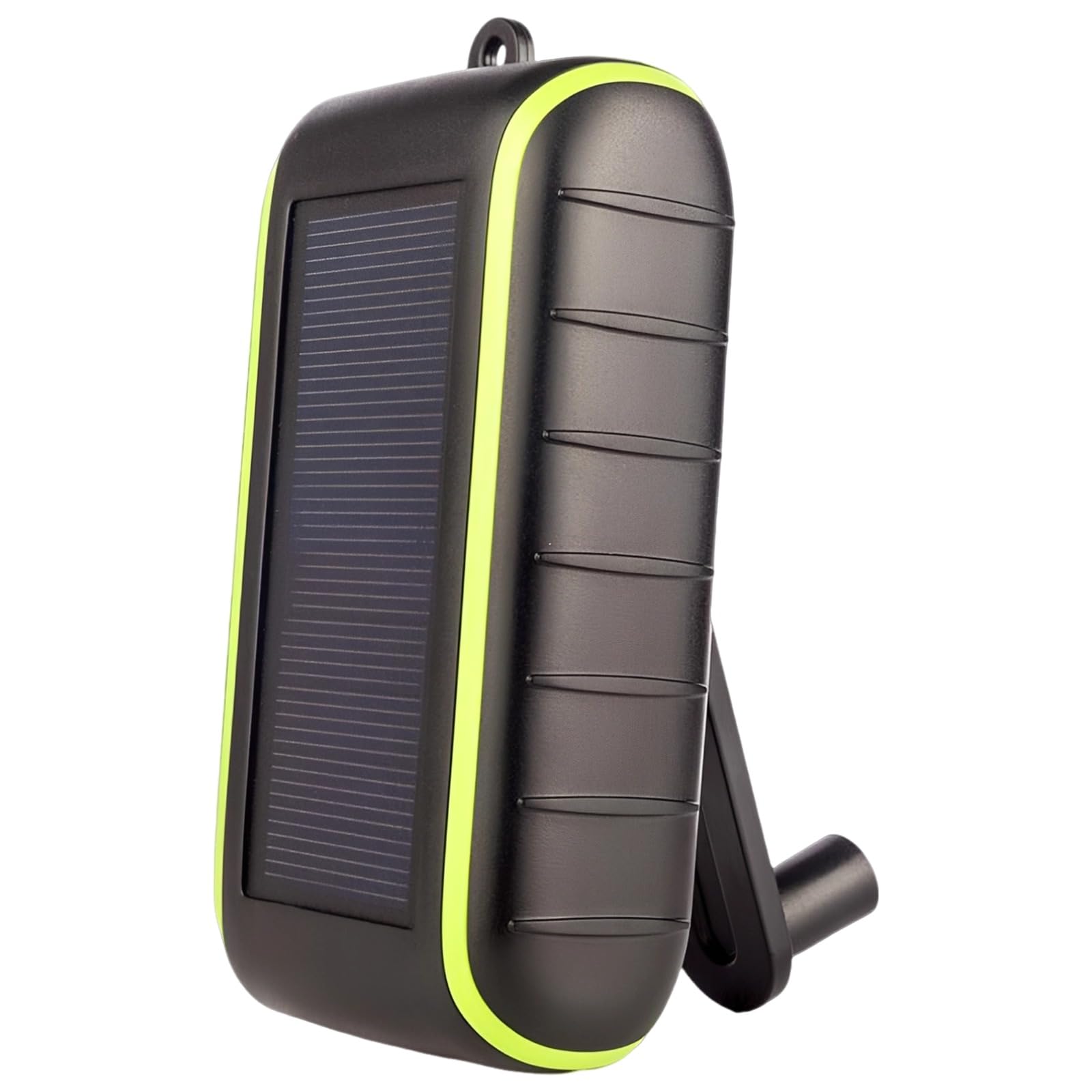 Power Bank da 8000 mAh, caricatore solare a manovella, batteria portatile con cella ai polimeri, illuminazione a LED, guscio in ABS, per campeggio all'aperto, 14 x 7,6 x 5,1 cm
