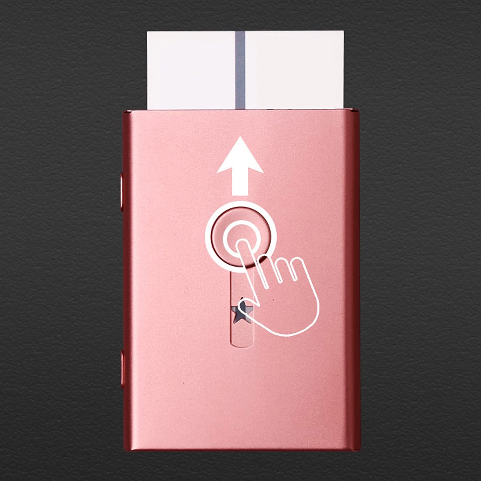 TOMYEUS Etui na wizytówki Etui na wizytówki ze składaną funkcją Etui na wizytówki ze stali nierdzewnej Etui na karty dla mężczyzn i kobiet Etui na nazwiska (Kolor: Żółty)
