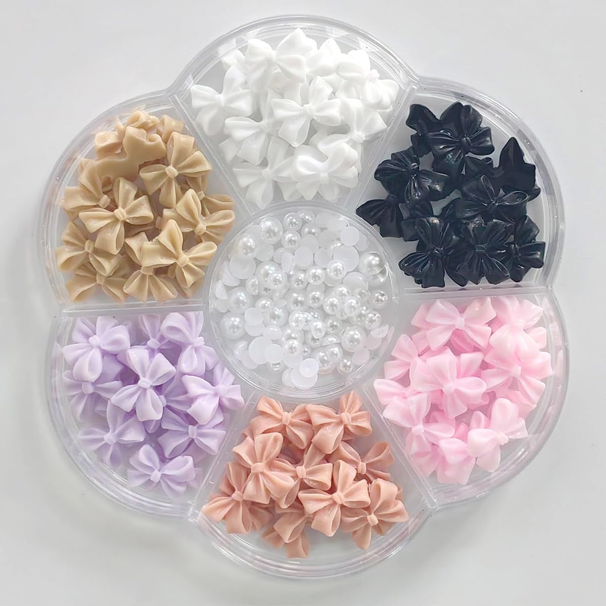 Impgook 3D Bow-Knot Colorful Nail Charms Set - Rhinestone Crystal Nail Art Decorations for DIY Nail Designs