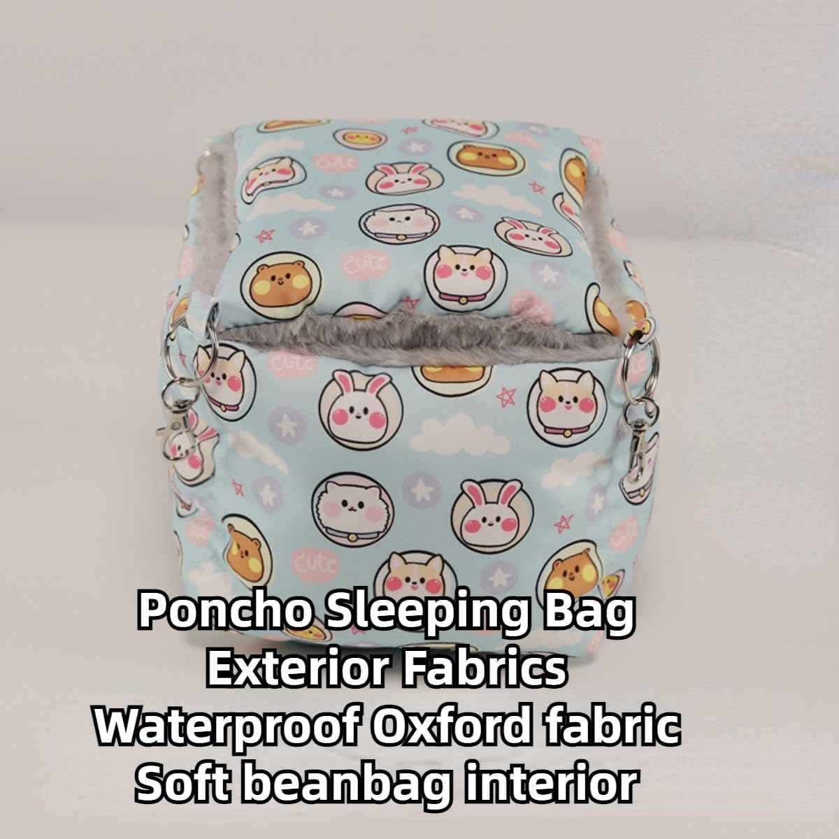 Sugar Glider Pouch, Rat Hanging Bed, Chipmunks Warm Bed, Rat Cage Accessories, Small Pet Animals Bed Dutch Pig Hamster Nest, Syrian Hamster Habitat Mini House, Play and Sleeping (Blue)