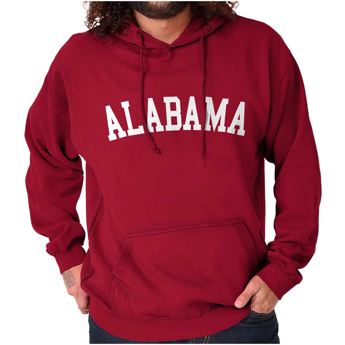 Alabama Simple Traditional Classic Hoodie Sweatshirt Women Men Cardinal Red