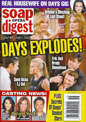 Eileen Davidson, Greg Vaughan, Days of Our Lives, Jess Walton, Secrests of Soaps' Sexiest Stars - November 18, 2013 Soap Opera Digest Magazine