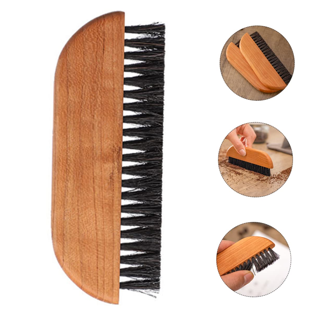 Cabilock 5piezas Cepillo De Limpieza De Café De Madera Para Máquina Espresso Herramienta Multifuncional Para Limpiar Cafeteras y Molinillos De Café Cepillo De Cerdas Naturales Mango De