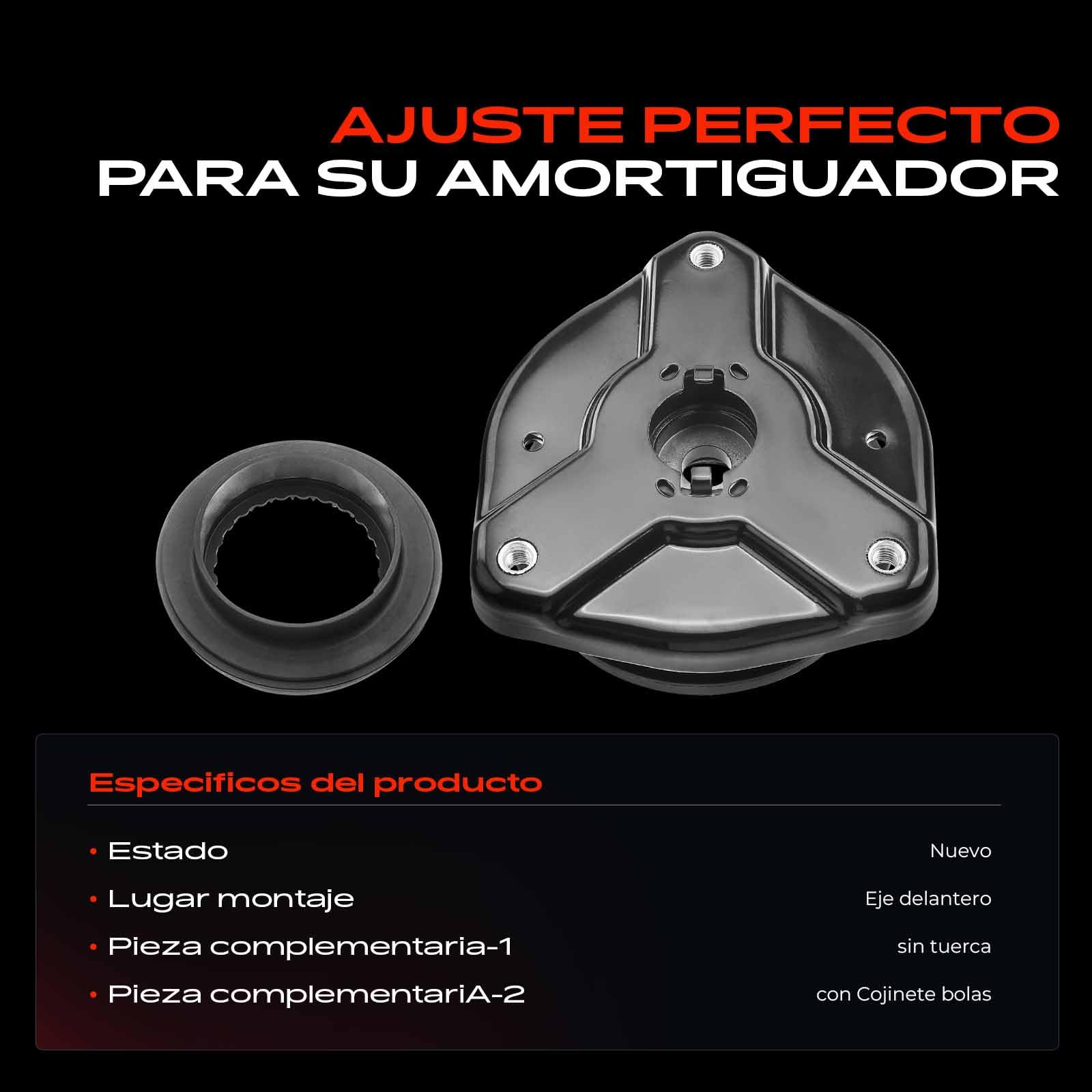 Frankberg Cojinete de domo Cojinete de soporte de amortiguador Delantero Compatible con Clase C T-Model S204 Clase E Cabrio A207 Clase C Coupé C204 Clase C W204 Clase E Coupé C207 Replace# 2043201273