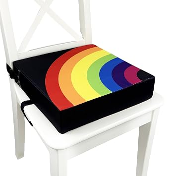 Toddler Booster Seat for Dining Table & Kitchen Chair, Portable Kids Booster Seat Cushion with Adjustable Straps, Non-Slip Washable Pad, Easy to Clean for Home & Travel