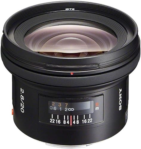 Sony Lente gran angular SAL-20F28 de 0.787 in f/2.8 para cámara réflex digital Sony Alpha