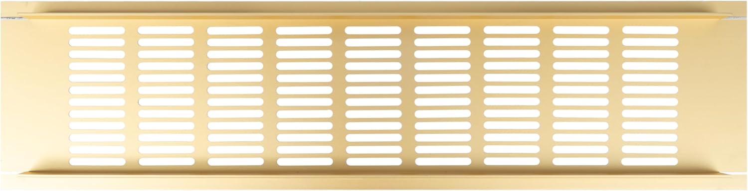 Repa Market Cabinet Vent Gold 15.75" x 3.94" (Frame Size) Aluminum Toe Kick Vent Cover for Kitchen Plinth, Furniture Vent Register Grille, Air Return Vents for Indoor, Outdoor - Kitchen Vent Cover