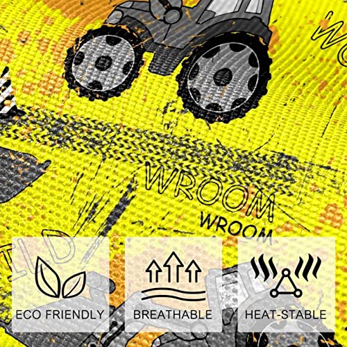 Set de table tracteur gris antidérapant résistant chaleur 4x - 4
