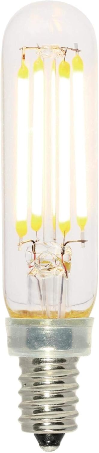 Westinghouse 5168120 4.5 Watt (40 Watt Equivalent) T6 Dimmable Clear Filament LED Light Bulb, Candelabra Base, 6 Pack