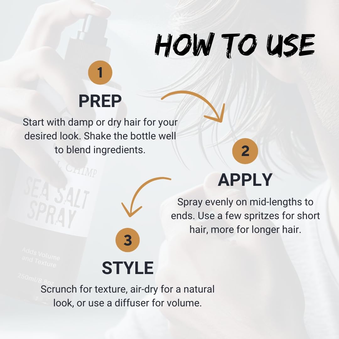 Tribal Chimp Sea Salt Spray for Men 250ml – Sea Salt Hair Spray for Volumizing, Thickening & Texturizing Hair of All Types – Strong Extra Hold, Natural, Non-Toxic & Alcohol Free Hairspray - Image 4