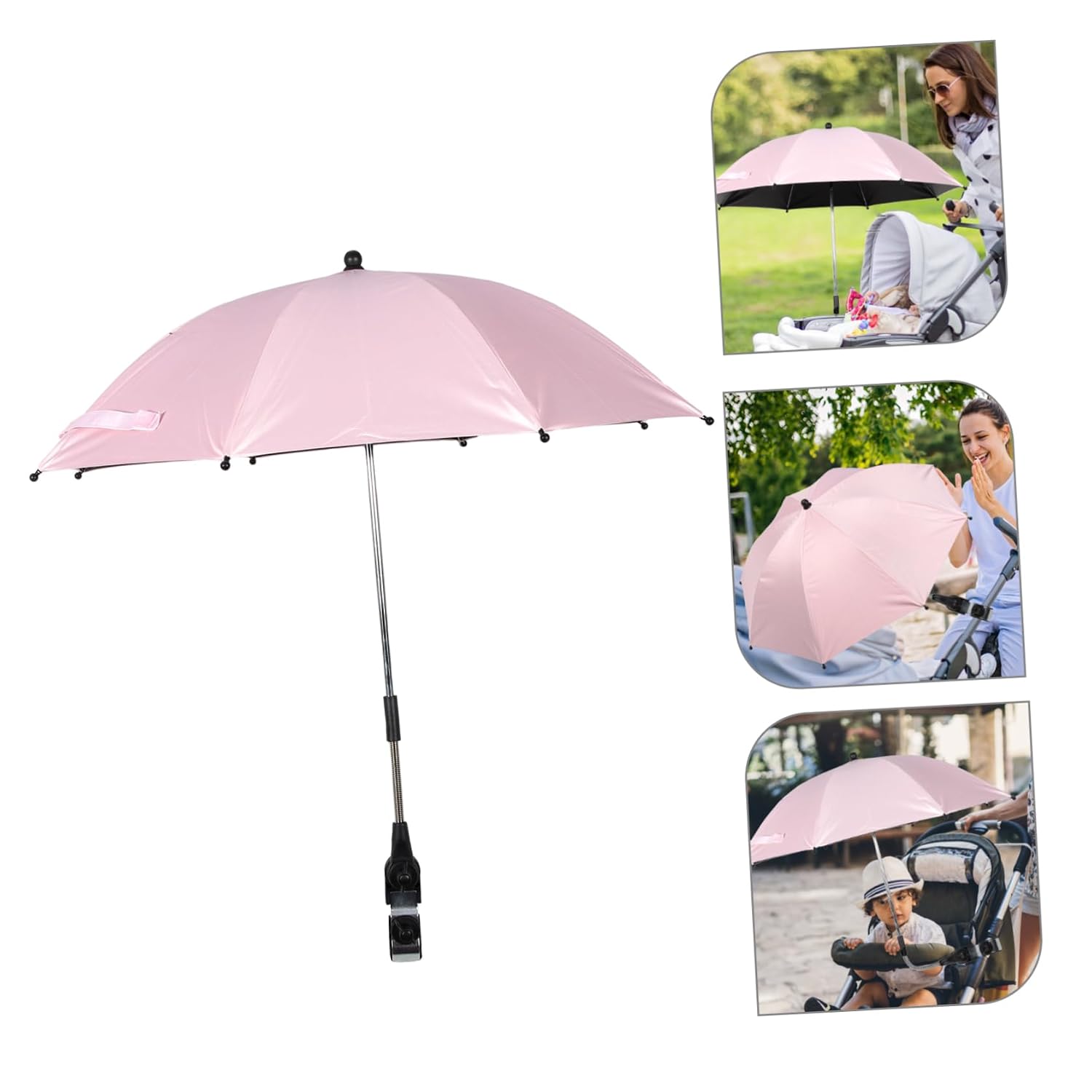 Stroller Parasol Detachable UV Protection Sun Shade Umbrella Lightweight Sunshade for Outdoor Travel Shopping Beach Accessories Easy Installation