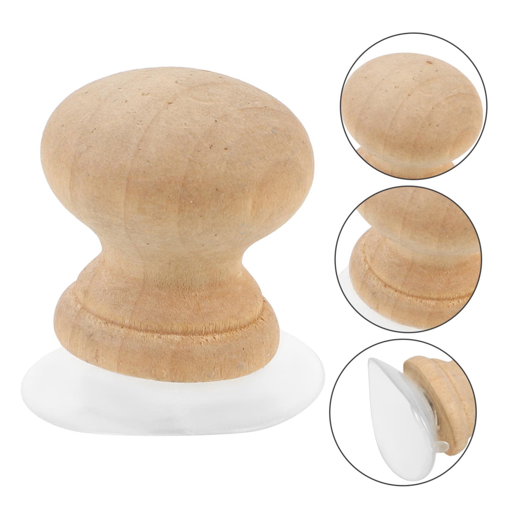 Gadpiparty 4 Piezas regla de succión titular de la regla de acolchado tela de costura herramientas de suministros de acolchado Madera Beige