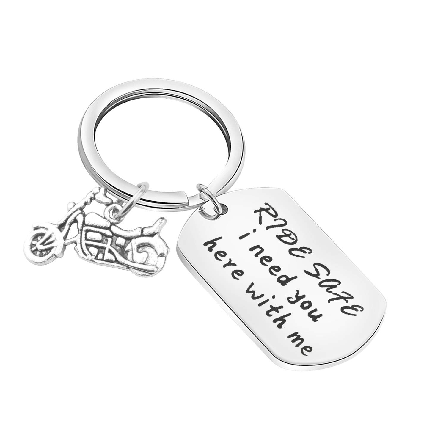 MAOFAEDMAOFAED Ride Safe I Need You Here WIth Me Biker Keychain Motorcycle Keychain