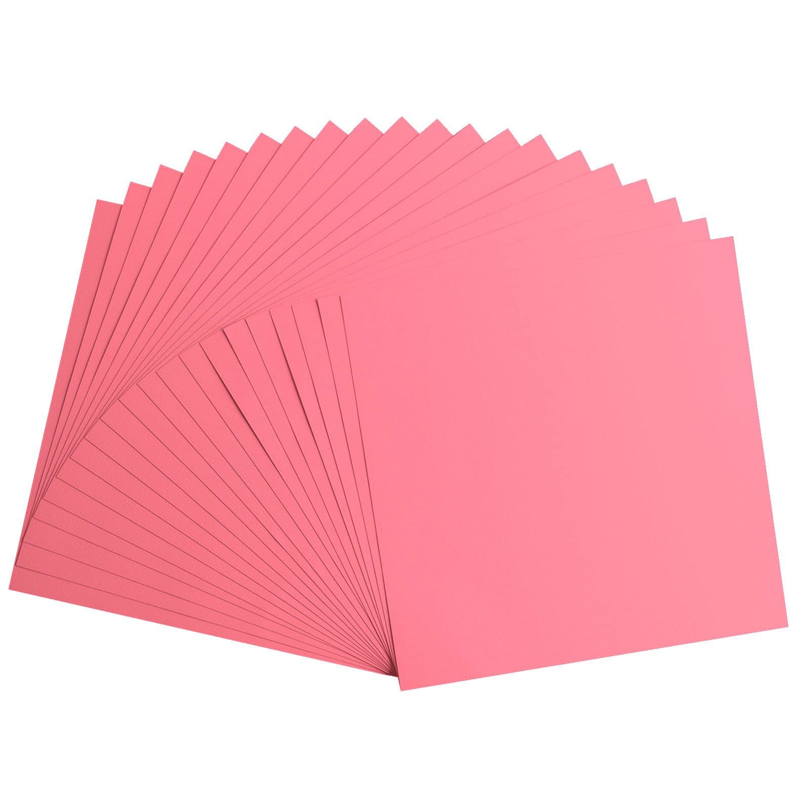 Florence Cardstock Textured, Coloured Card Making Supplies 12 x 12 inch, Pink, 20 Sheets - Image 3