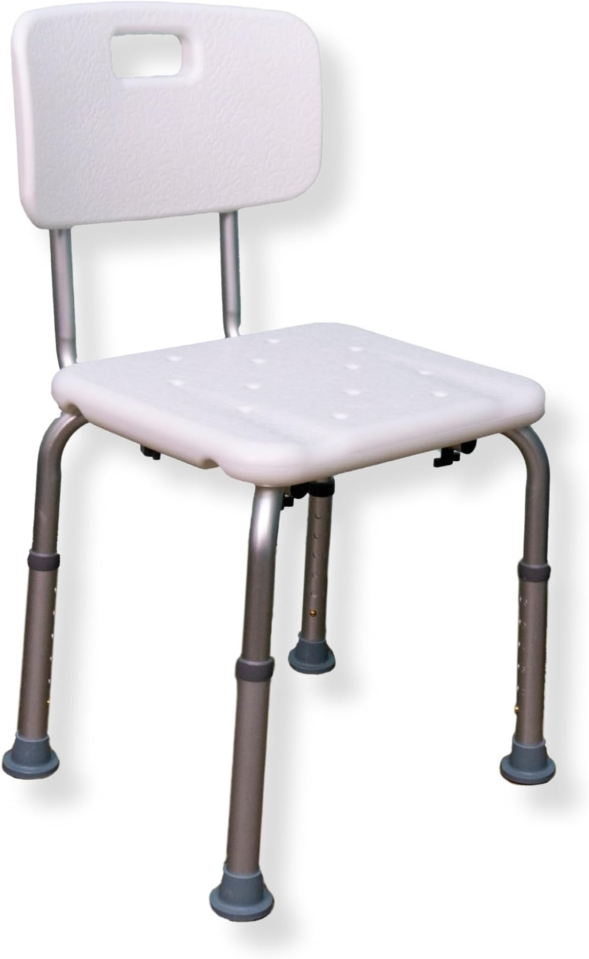 Rehamo WB Shower Chair Stool, Adjustable & Lightweight Bathroom Stool for Elderly, Disabled & Seniors, Anti Slip Bath Chair for Handicap, Aluminum Bath Shower Stool - Weight Capacity 100 kg