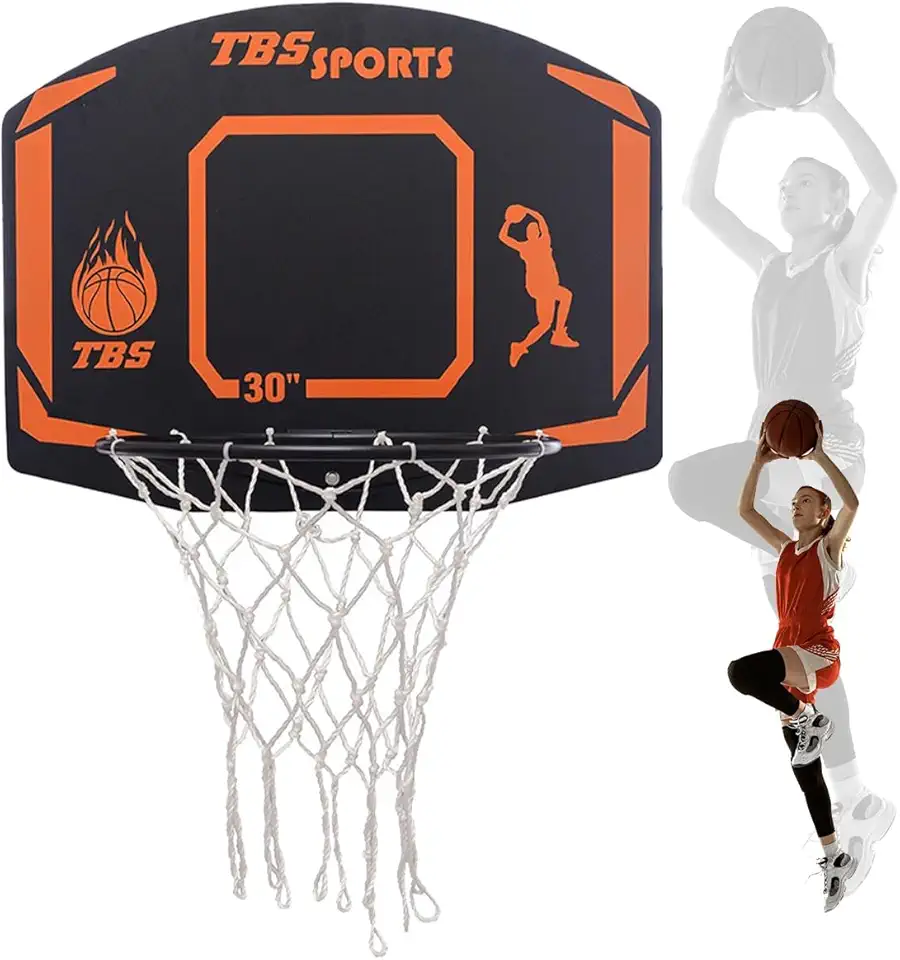 Tabela De Basquete Aro 41 Cm C/Rede - Compatível com Bola Oficial 7 - À Prova D'agua Black Premium
