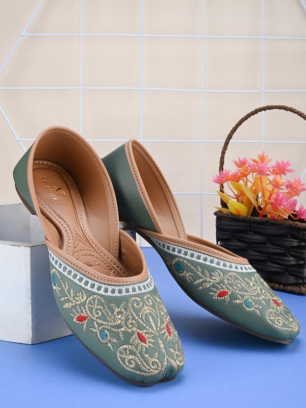 Image of XE Looks Flat Comfortable, Trend & Fancy Punjabi Jutti For Women & Girls