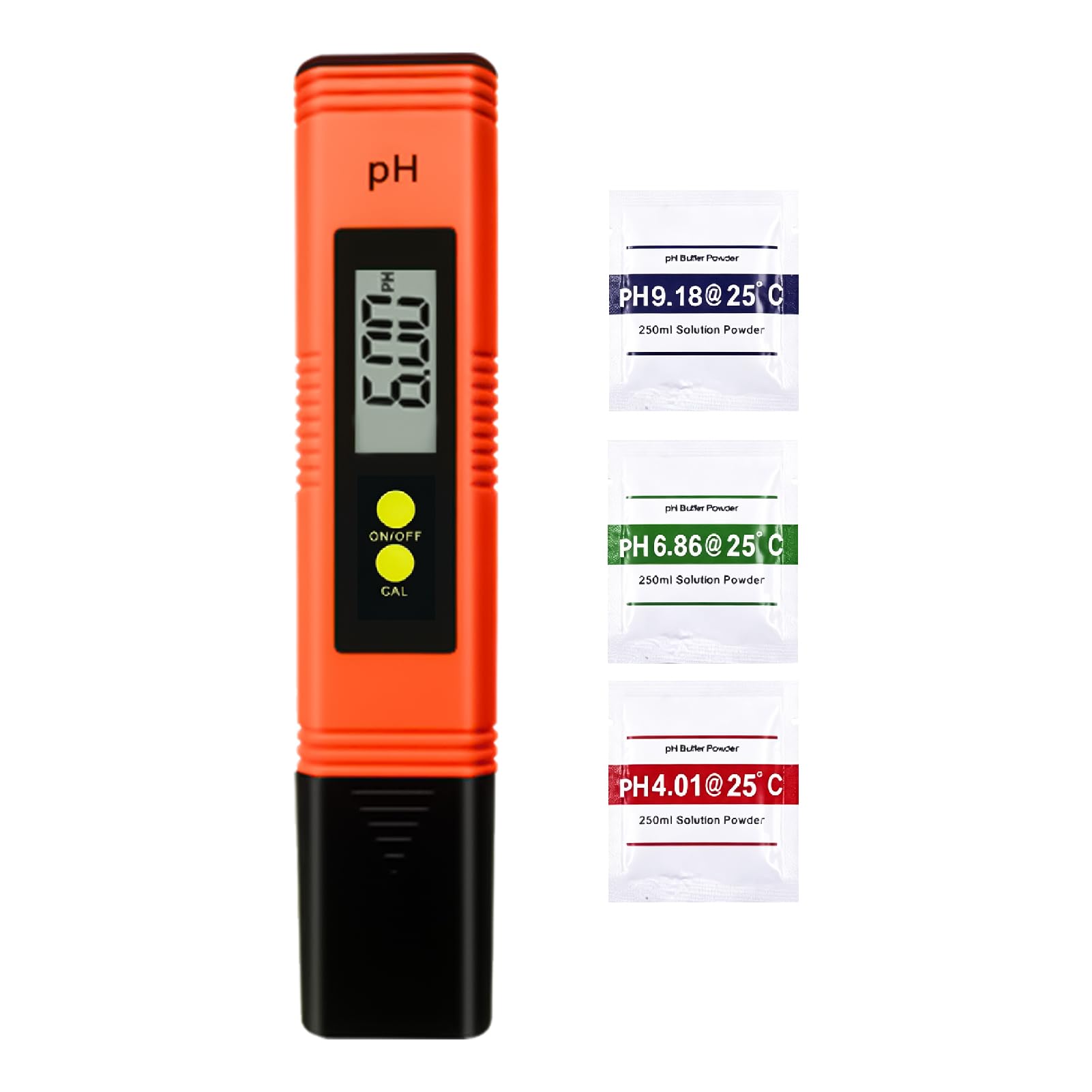Professionelles digitales pH-Messgerät, pH Meter 0,00–14,00, hohe Genauigkeit 0,01, mit automatischer Kalibrierung, LCD-Display, tragbarer Wasserteststift für Aquarium, Pool, Spa, Hydrokultur
