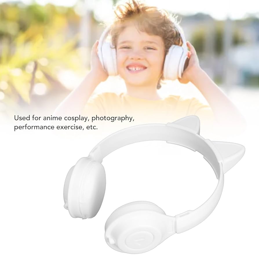 Cosplay Props Headphones, Fake Headset, White Earphone Photography Props, Fasion Decoration For Halloween Birthday Party Supplies