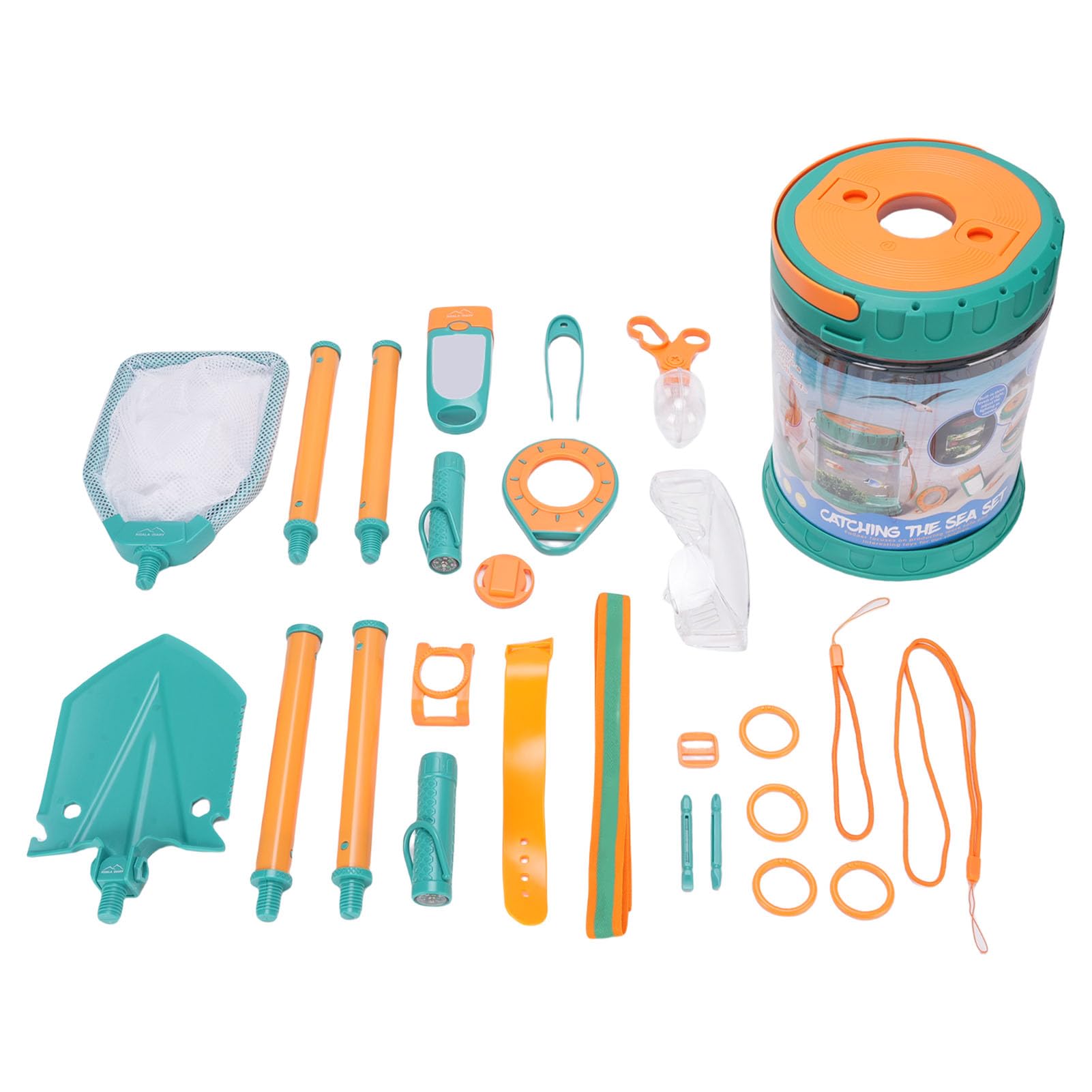 Topiky Juego de Juguetes de de Playa para Niños – Kit de Exploración Al Aire Libre para Niños con Pala, Linterna, Cubo, Viajes de Aventura, Juguetes de Excavación Portátiles para y Niñas