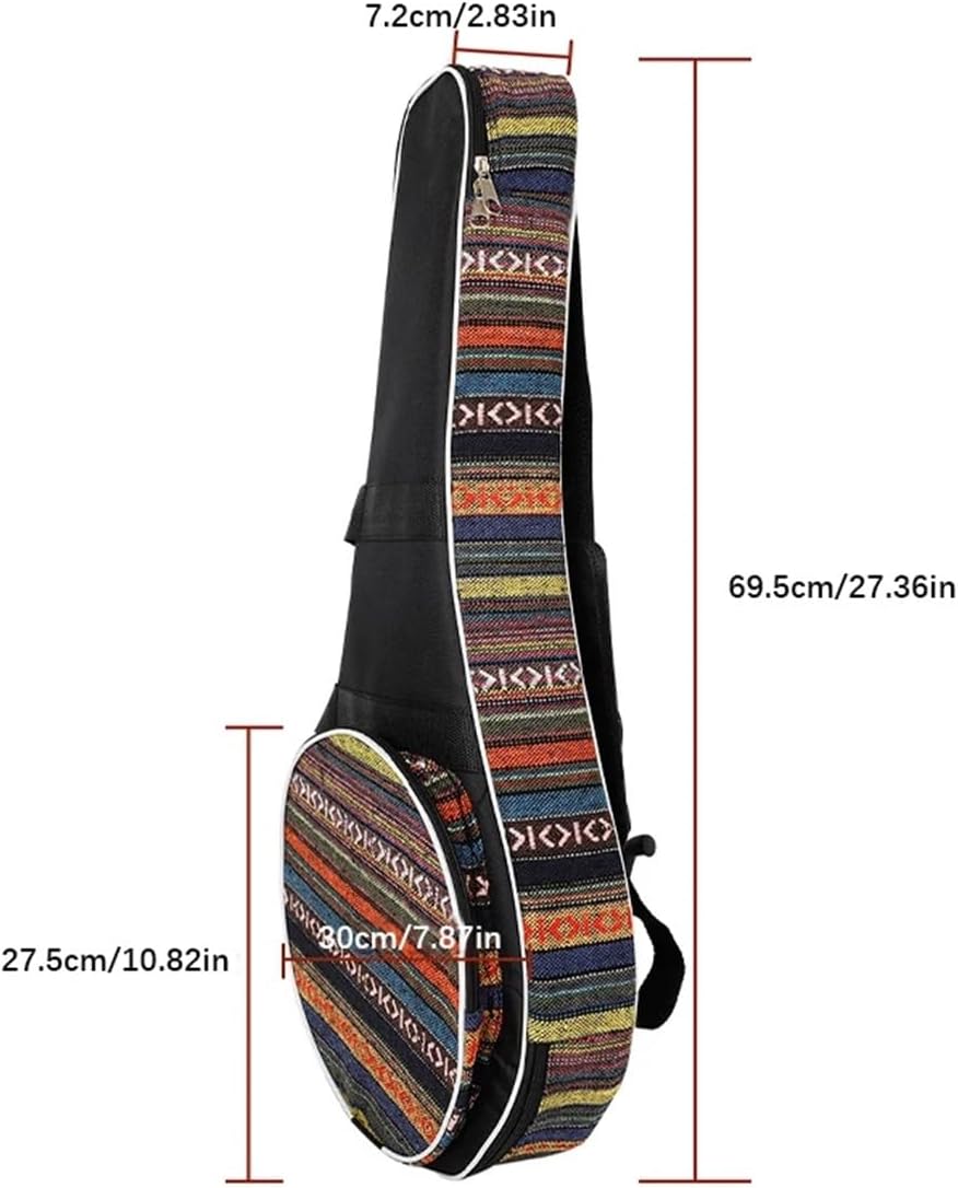 Acoustic Guitar Bag Guitar Backpack Bag Carrying Case with Zippered Pouch Cloth Padded Pack Straps Handbag