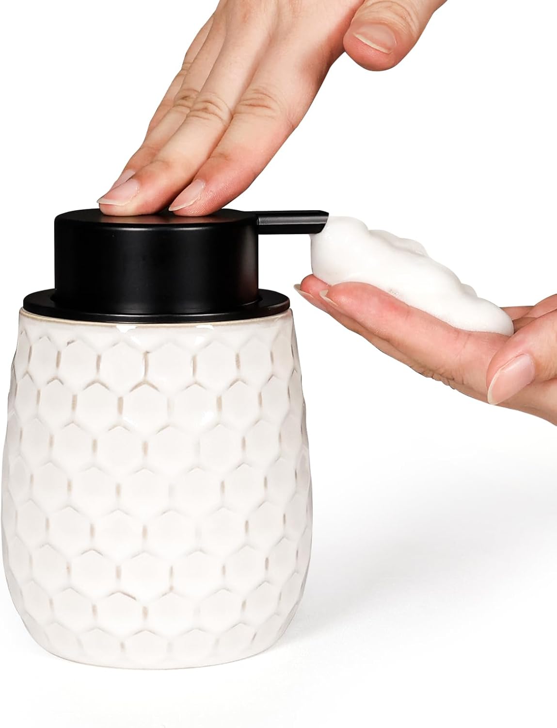 Foaming Soap Dispenser, Ceramic Dish Soap Dispenser 13OZ