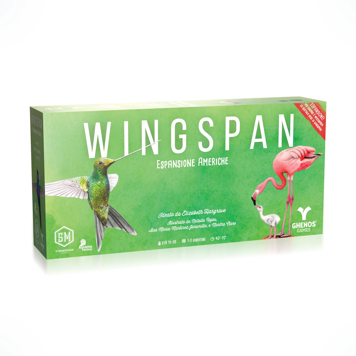 Wingspan Board Game Expansion Americas ITALIANO GHENOS GAMES