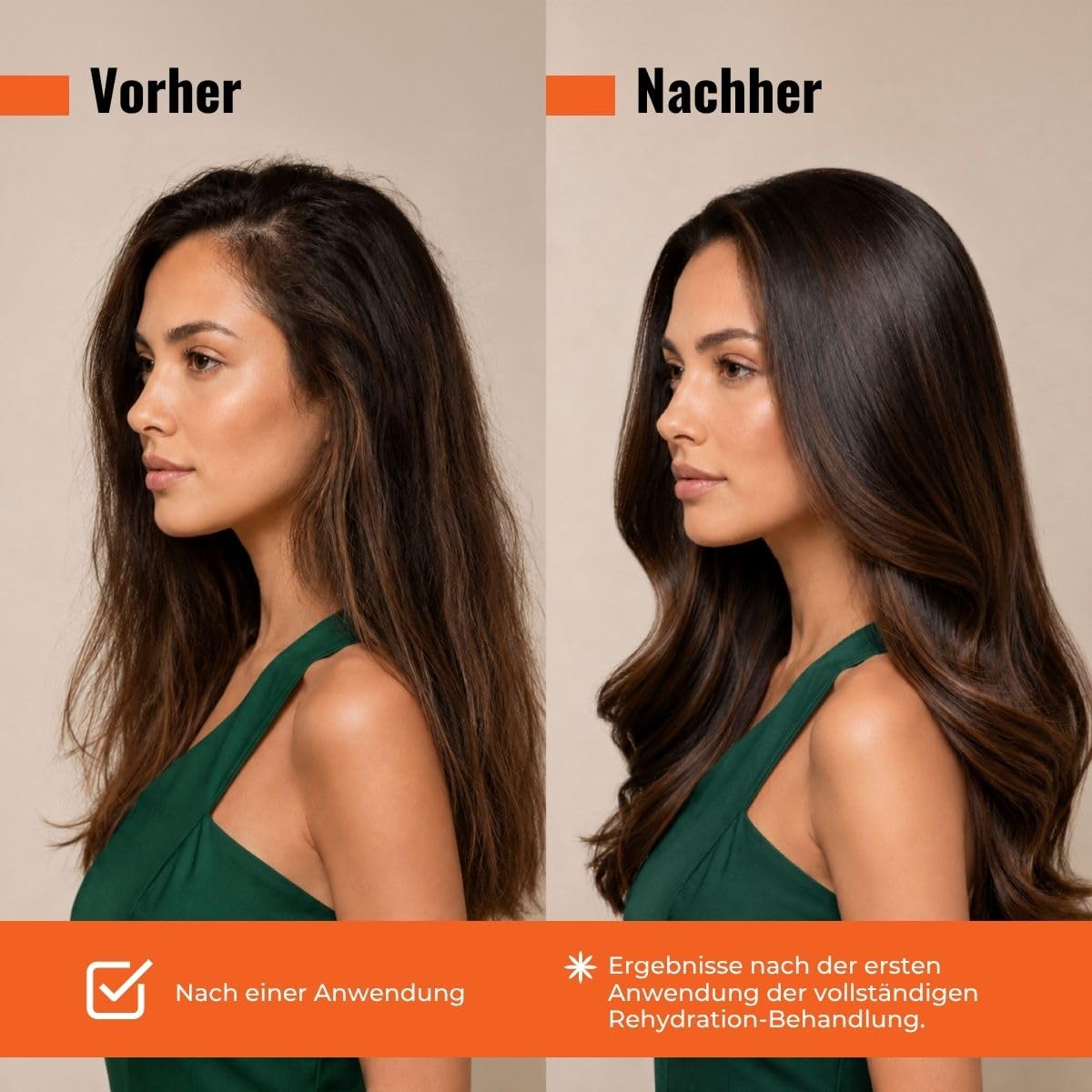 abril et nature - Haarpflege-Set Rehydration - Maximale Feuchtigkeit für trockenes Haar - Shampoo-, Maske- und Serum-Set - Stellt Flexibilität und Aussehen des Haares wieder her - 550 ml