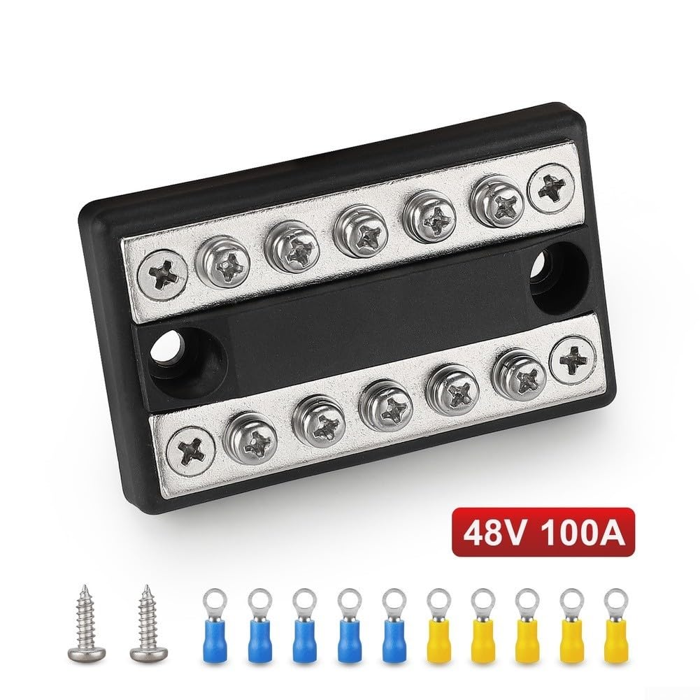Barra Colectora Dual RV 5 Circuitos 100A Cobre(10 Circuits)
