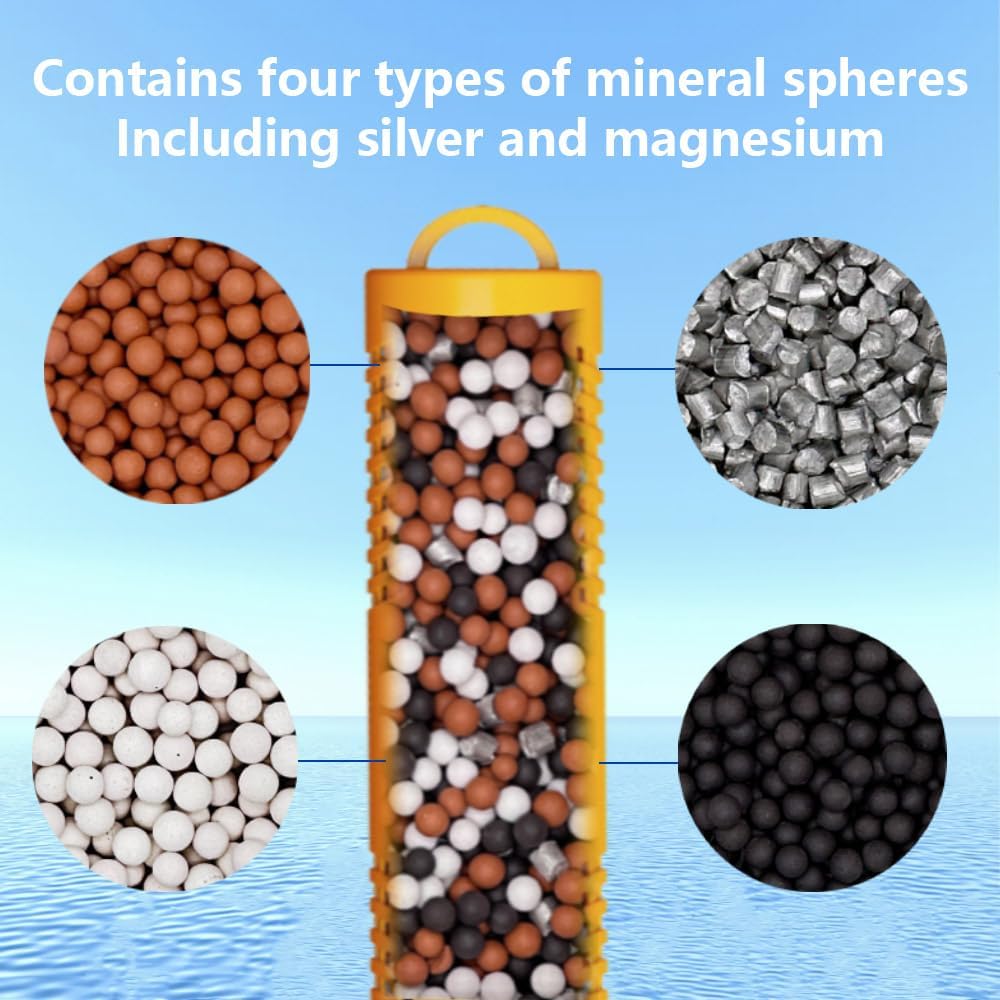 Silver Ion Mineral Cartridge, Spa Mineral Sticks for Hot Tub with 4 Months Lifetime Universal for Hot Tub,Keep Water Clear (3-Pack)