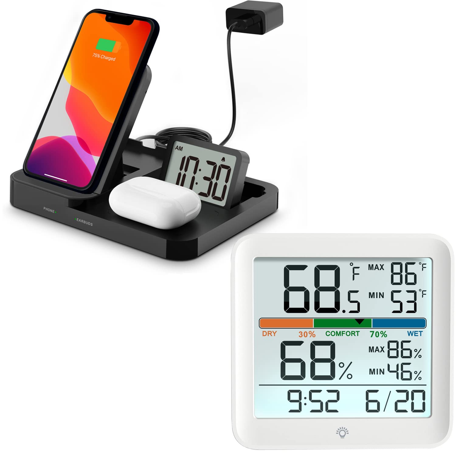 MeesMeek Room Air Thermometer Hygrometer and Foldable
