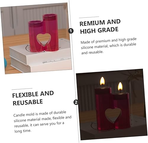 Vista 2 de NOLITOY 2pcs Candlestick Silicone Mold Resin Candle Holder molds Handicraft Candle molde de para resina Silicone Candle molds for Candle Making