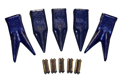H&L Tooth Company - Kit de 230 dientes de tigre de roca forjada para retroexcavadora + 230DFP Flexpins largos (paquete de 5) 230T9 y 230TT7 para