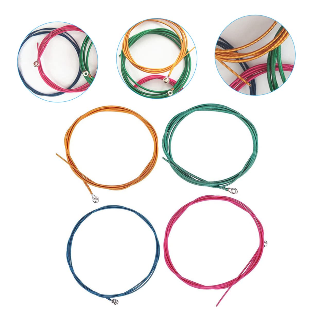 ibasenice 12pezzi Corde Per Basso Elettrico String Set Da Inossidabile Facilità Di Sostituzione Suoni Ricchi e Morbidi Accessori Per Musicisti Principianti