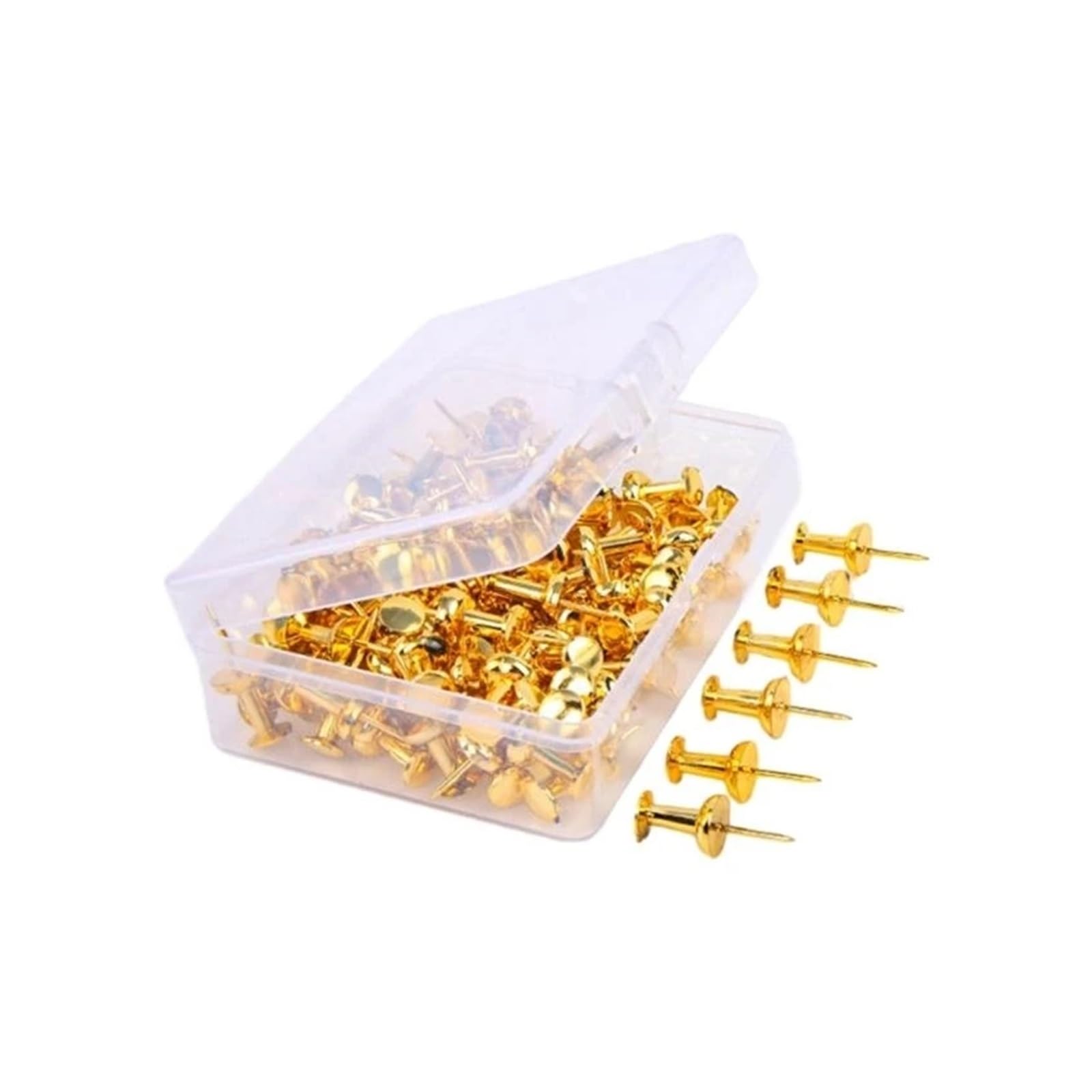 Cute Push Pins 100Pieces Metal Pushpins I-shape Map Pins for Cork Board, Sewing for Fabric Clothing DIY Crafts(Blue)