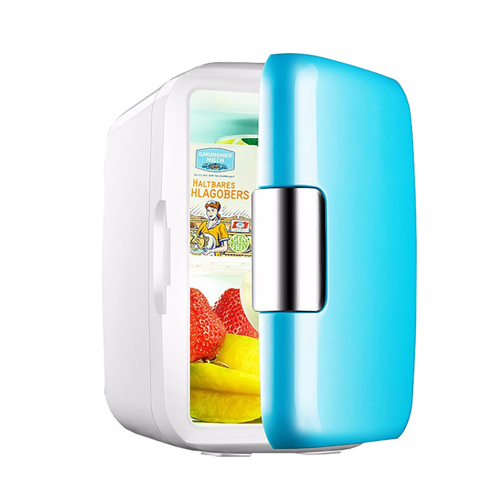 6 Litri Mini Frigo Per Camera Da Letto 8 Può Frigorifero Da Tavolo Frigo Compatto Per La Cura Della Pelle Riscaldatore Per Alimenti E Bevande Per Camera Da Letto, Ufficio, Dormitorio, Auto ( Color : B
