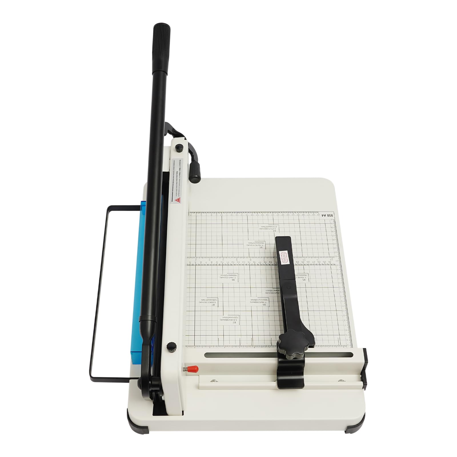 Taglierina a leva A4, 70 x 39 x 33,5 cm, per fino a 400 fogli (beige) | Tagliacarte in acciaio ad alte prestazioni con scala di misurazione, guida carta e pressa per carta, 31,5 c