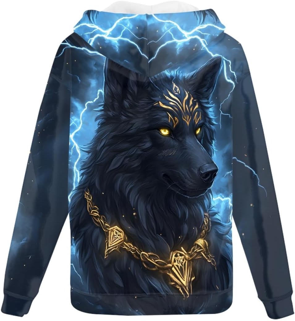 GLUDEAR Men's Realistic 3D Digital Print Pullover Hoodie Hooded Sweatshirt - Image 2