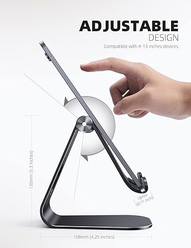 Miniatura 5 de Soporte ajustable para ipad, soporte para tableta Lamicall, Negro