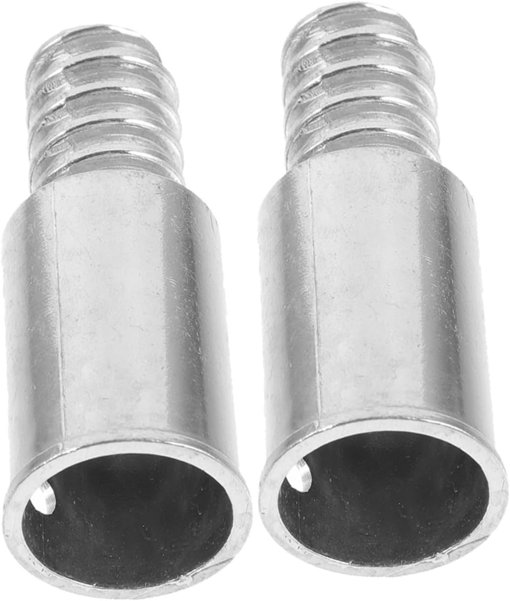 FUOYLOO Broom Handle Threaded Tip Replacement Stainless Steel Extension Pole Adapter Threaded End Tips for Mop Connector