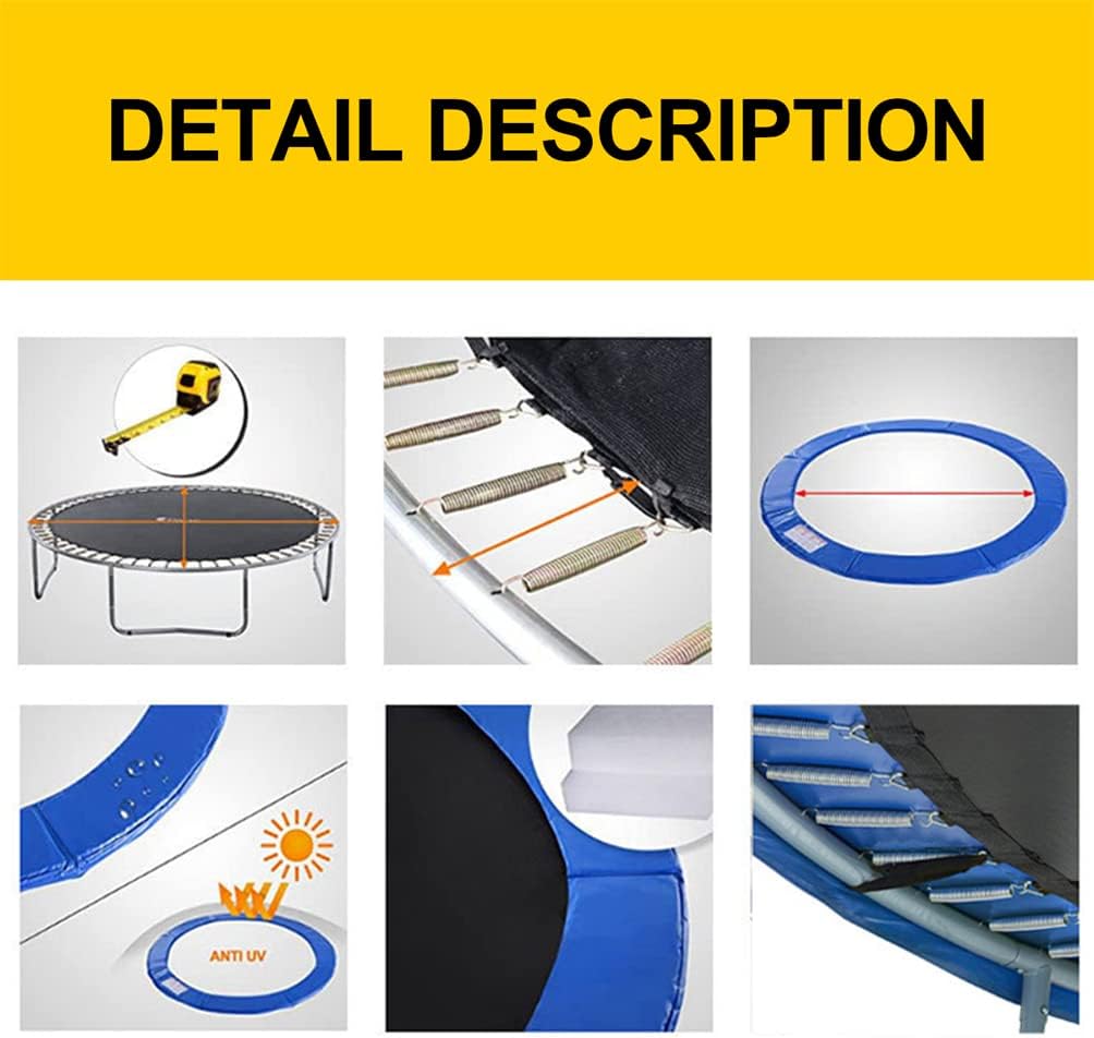 Trampoline Replacement Pad,10Ft 8Ft 6Ft Trampoline Spring Cover, Trampoline Replacement Pad Safety Spring Cover, Water-Resistant,10Ft,Blue