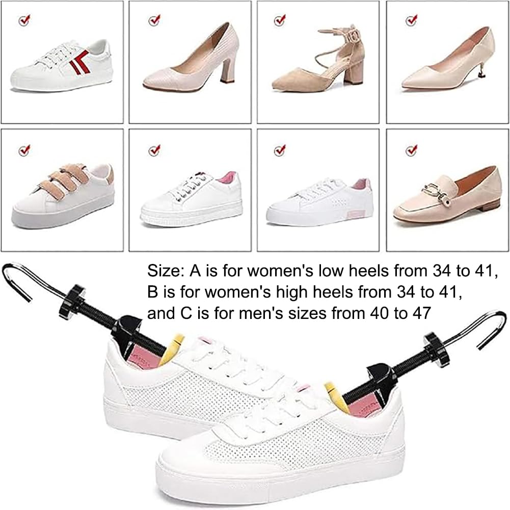 Paquete De 2 Hormas Unisex, Moldeadores De Hormas De Plástico, Hormas De Longitud Ajustable, Tallas 34-47, Adecuadas para Zapatos Planos Y Tacones Altos,C40 to 47