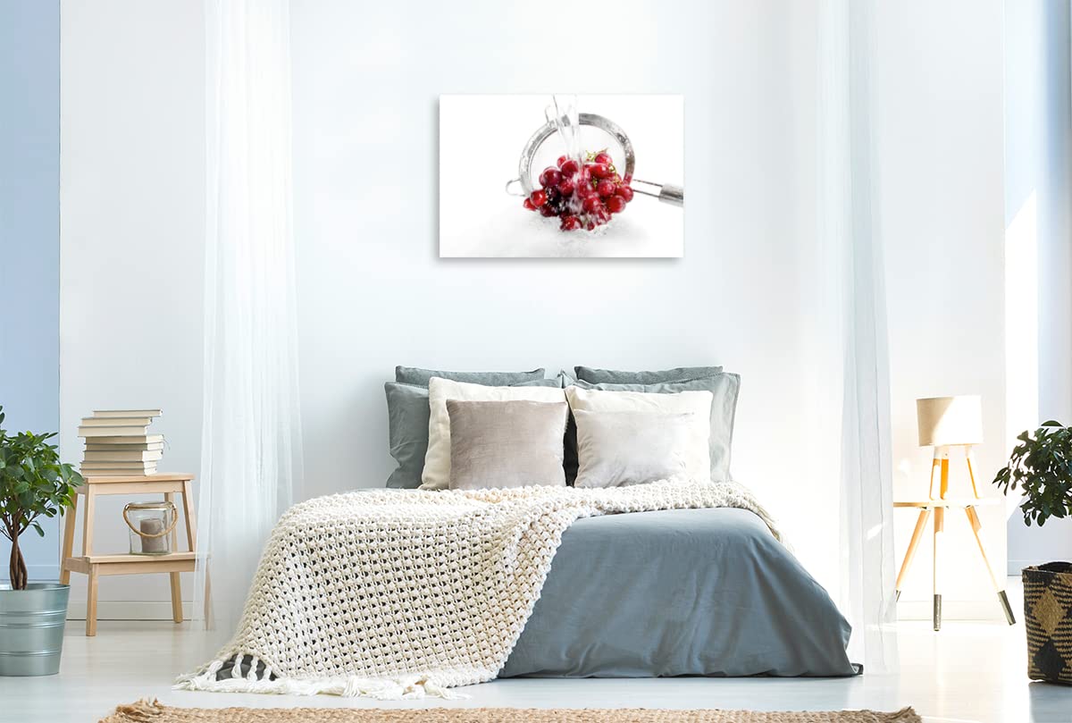 Premium Textil-Leinwand 90 x 60 cm Quer-Format Frische Weintrauben | Wandbild, HD-Bild auf Keilrahmen, Fertigbild auf hochwertigem Vlies, Leinwanddruck von Carmen Steiner und Matthias Konrad