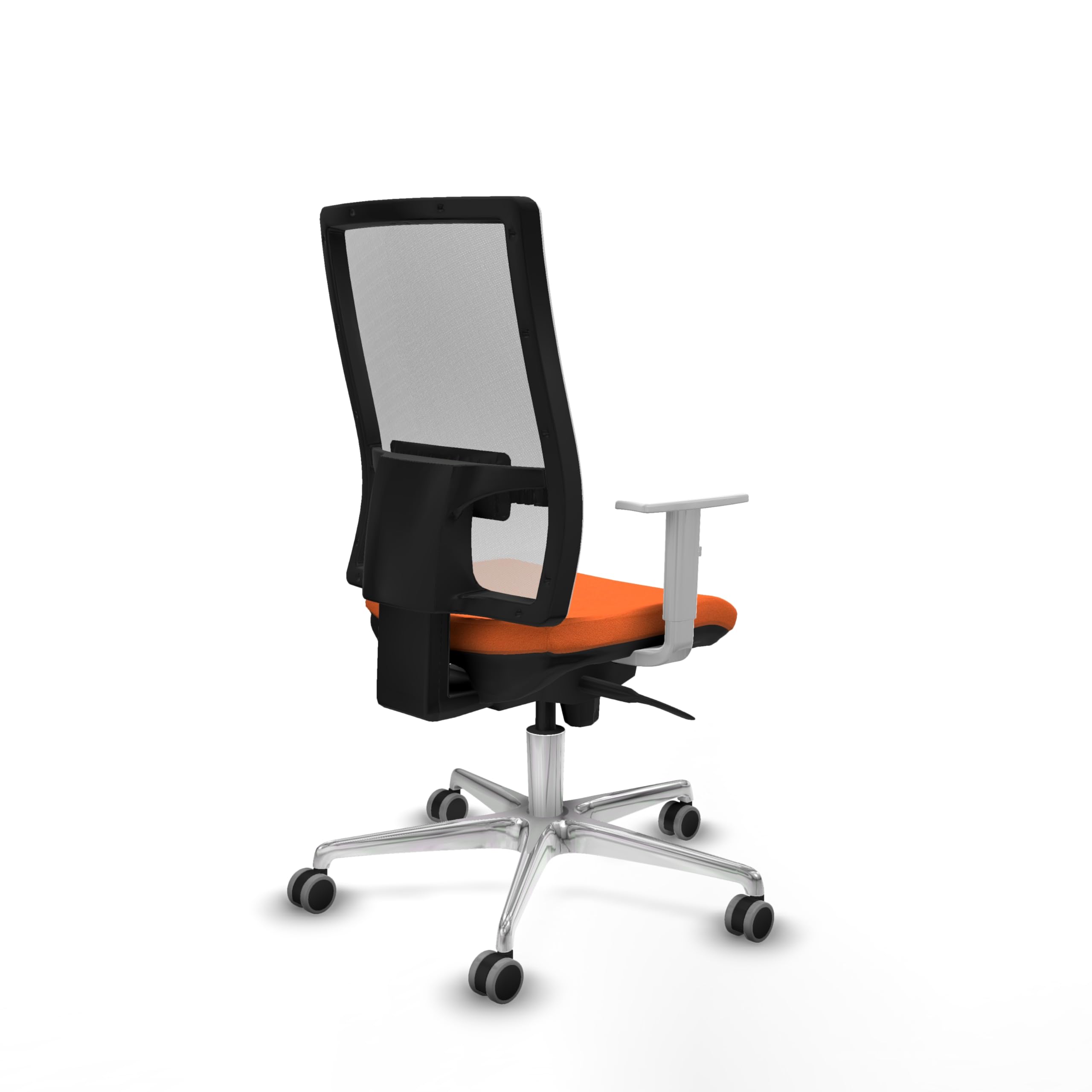 Piqueras y Crespo Horna: La Mejor Silla de Escritorio Calidad Precio con Respaldo Regulable en Altura, Apoyo Lumbar L1D, Brazos Blancos y Mecanismo sincro 5 Posiciones