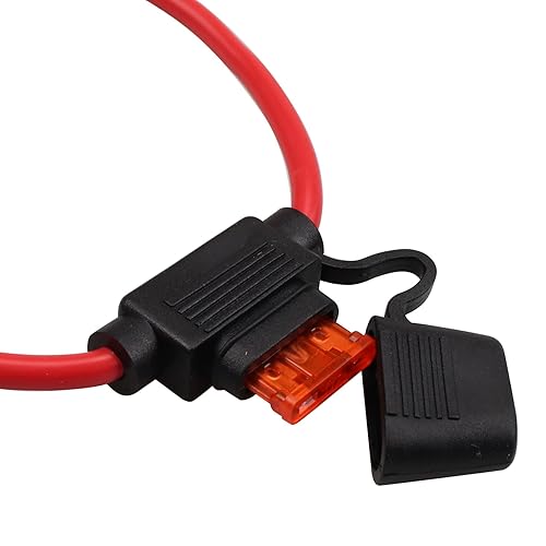 Miniatura 2 de Portafusibles en línea de calibre 12 V 10 con fusibles de hoja ATC de 40 amperios, soporte de fusible de alambre de cobre estañado para automóvil,